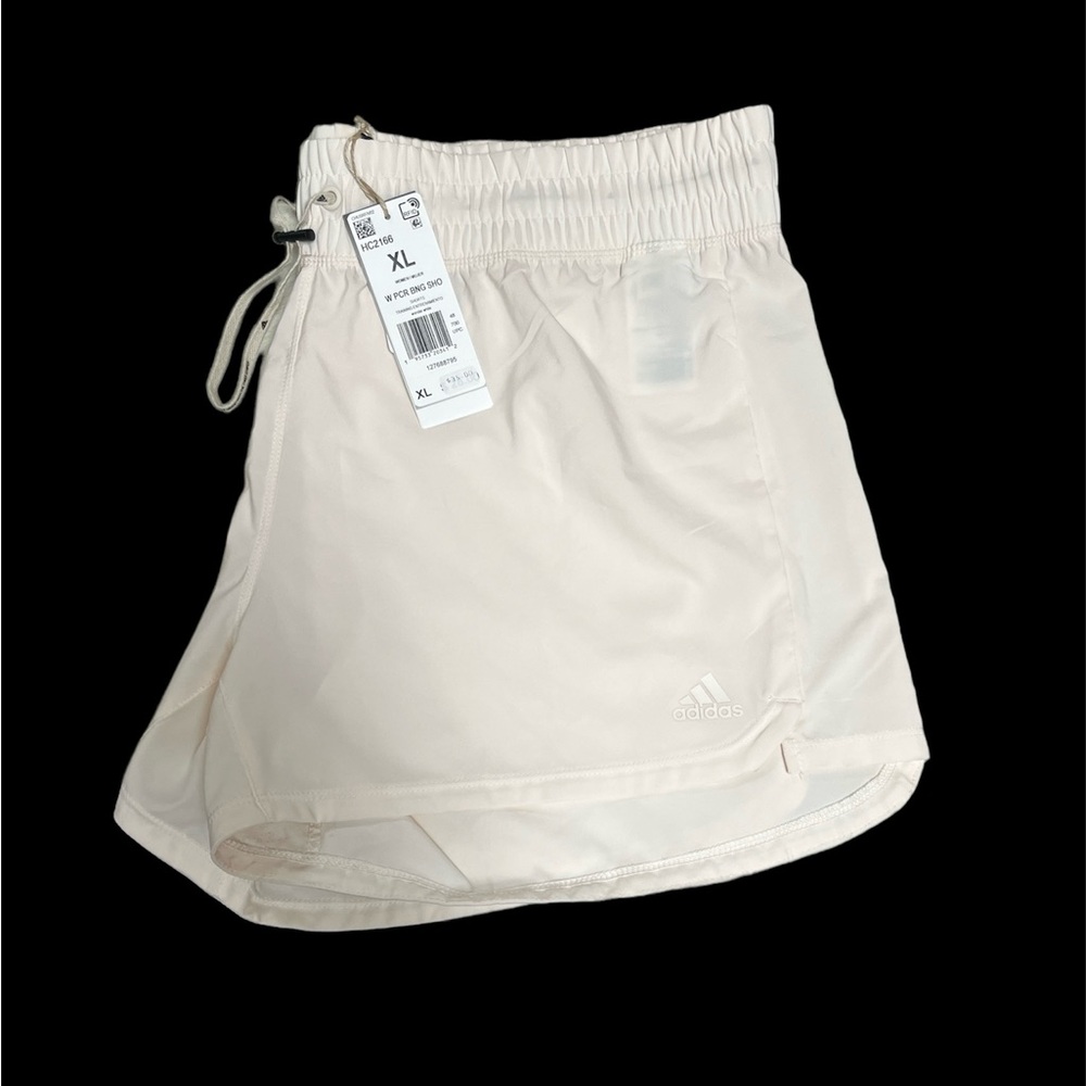 Adidas Women’s Pacer Aeroready Training Shorts Cream XL New!